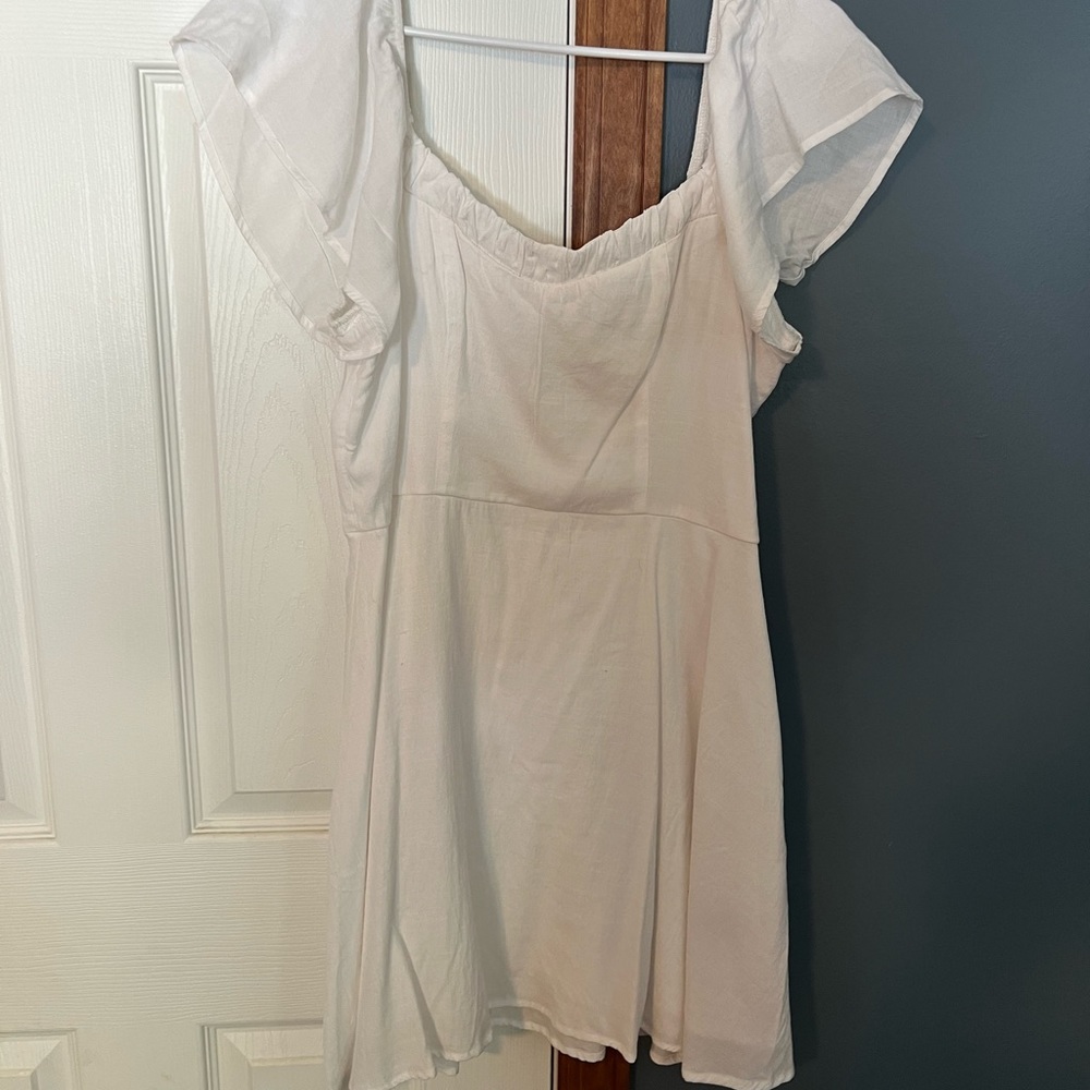 White off-the-shoulder dress
